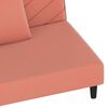 vidaXL Canap&eacute;-lit &agrave; 2 places avec deux oreillers Rose Velours