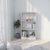 vidaXL Biblioth&egrave;que 3 niveaux Blanc 60x24x109 cm Bois d'ing&eacute;nierie