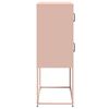 vidaXL Buffet haut rose 68x39x107 cm acier