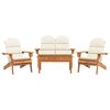 vidaXL Ensemble de salon de jardin Adirondack 4 pcs bois acacia solide