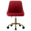 vidaXL Chaises &agrave; manger pivotantes lot de 4 bordeaux velours