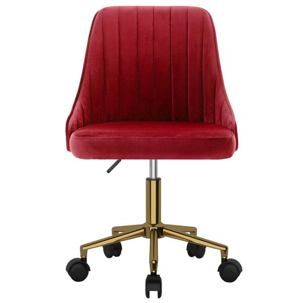 vidaXL Chaises &agrave; manger pivotantes lot de 4 bordeaux velours