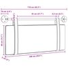 vidaXL T&ecirc;te de lit suspendue Uni Gris fonc&eacute; 110 x 55 x 5 cm tissu