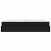 vidaXL Cadre de lit avec matelas avec matelas 2 pcs Noir PVC