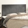 vidaXL T&ecirc;te de lit Gris fonc&eacute; 160 x 5 x 118/128 cm Velours
