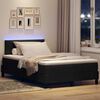 vidaXL Lit &agrave; ressort LED avec matelas Noir 120 x 190 cm Velours