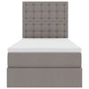 vidaXL Lit avec rangement et LED avec LED Taupe 100 x 200 cm Polyester