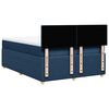 vidaXL Sommier &agrave; lattes de lit avec matelas Bleu 160x200 cm Tissu