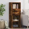 vidaXL Buffet haut ch&ecirc;ne fum&eacute; 45x42,5x124 cm bois d'ing&eacute;nierie