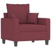 vidaXL Ensemble de canap&eacute;s 3 pcs avec coussins rouge bordeaux tissu