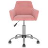 vidaXL Chaises pivotantes &agrave; manger lot de 2 Rose Velours