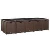 vidaXL Ensemble &agrave; manger d'ext&eacute;rieur 15 pcs avec coussins rotin Marron
