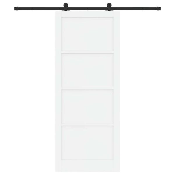 vidaXL Porte coulissante ORKDAL Blanc 93 x 232 cm Pin massif
