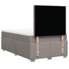 vidaXL Sommier &agrave; lattes de lit avec matelas taupe 120x190 cm tissu