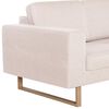 vidaXL Canap&eacute; &agrave; 2 places Tissu Cr&egrave;me