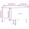 vidaXL Tables basses 2 pcs sonoma gris 50x50x40 cm bois d'ing&eacute;nierie