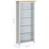 vidaXL Biblioth&egrave;que &agrave; 5 &eacute;tag&egrave;res 60x22,5x140 cm Bois de ch&ecirc;ne massif