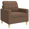 vidaXL Ensemble de canap&eacute;s 4 pcs avec repose-pied marron tissu