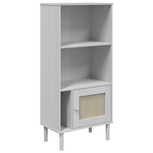vidaXL Biblioth&egrave;que SENJA aspect de rotin blanc bois massif de pin