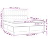 vidaXL Sommier &agrave; lattes de lit avec matelas et LED Gris 180x200 cm