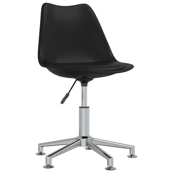 vidaXL Chaises pivotantes &agrave; manger lot de 4 Noir Similicuir