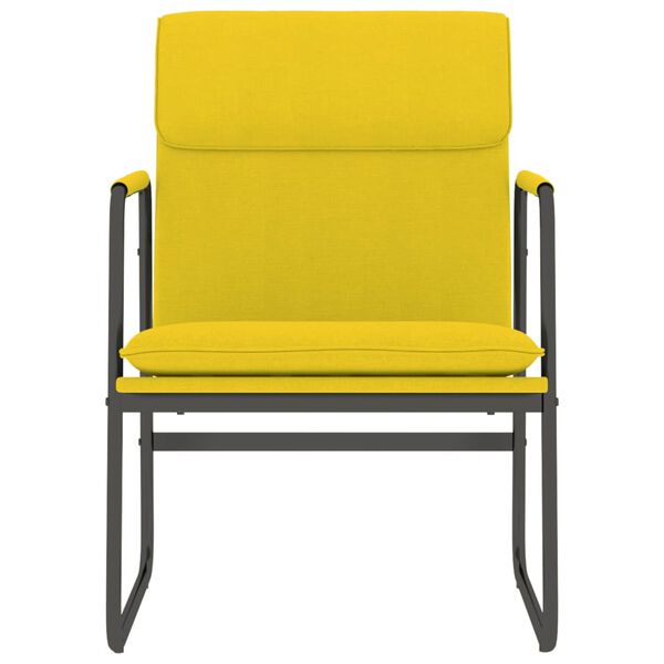 vidaXL Chaise longue Jaune clair 55x64x80 cm Tissu