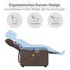 vidaXL Fauteuil inclinable de massage &eacute;lectrique marron similicuir