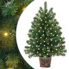 vidaXL Sapin de No&euml;l artificiel avec 150 LED Vert 75 cm PE et PVC