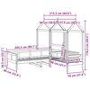 vidaXL Ensemble de lit de jour et de banc avec toit sans matelas