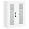 vidaXL Buffet haut Blanc 69,5x34x180 cm Bois d'ing&eacute;nierie