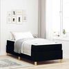 vidaXL Cadre de lit avec matelas Noir 90 x 190 cm tissu