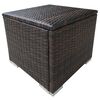 vidaXL Chaises longues lot de 2 avec table R&eacute;sine tress&eacute;e Marron