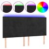 vidaXL T&ecirc;te de lit &agrave; LED Noir 160x5x118/128 cm Velours
