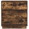 vidaXL Cabinet de chevet avec tiroir Ch&ecirc;ne fum&eacute; 71 x 34,5 x 75 cm