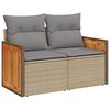vidaXL Salon de jardin avec coussins 8 pcs beige r&eacute;sine tress&eacute;e