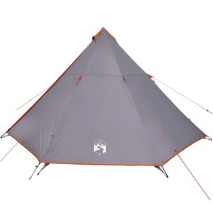 vidaXL Tente familiale tipi 8 personnes gris et orange imperm&eacute;able