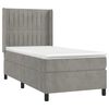 vidaXL Sommier &agrave; lattes de lit et matelas Gris clair 100x200cm Velours