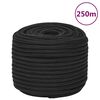 vidaXL Corde de bateau Noir complet 14 mm 250 m polypropyl&egrave;ne