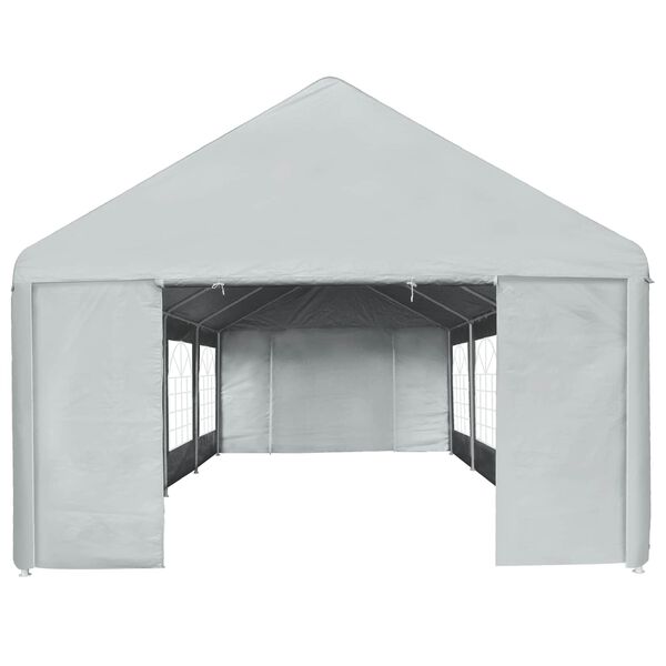 vidaXL Tissu de tente sans cadre Gris 8 x 4 m PE