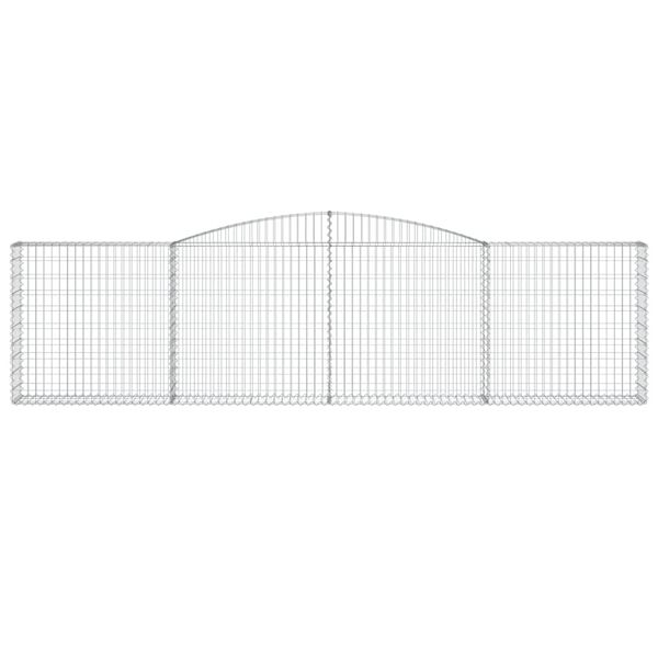 vidaXL Panier de gabions arqu&eacute; 400x30x100/120 cm Fer galvanis&eacute;