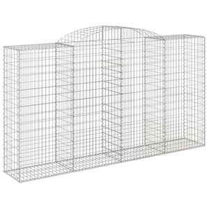 vidaXL Panier de gabions arqu&eacute; 300x50x160/180 cm Fer galvanis&eacute;