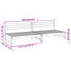 vidaXL Canap&eacute;s centraux de jardin 2 pcs 120x80 cm bois de pin impr&eacute;gn&eacute;