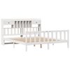 vidaXL Lit bibliothèque sans matelas blanc 180x200 cm bois pin massif