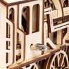 Robotime Train m&eacute;canique en bois Locomotive