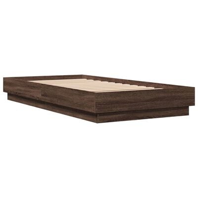 vidaXL Cadre de lit sans matelas avec lumières LED 90x190 cm