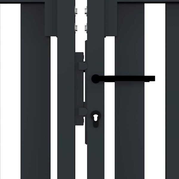 vidaXL Portail double en acier 300x150 cm anthracite