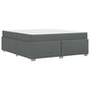 vidaXL Cadre de lit avec matelas Gris fonc&eacute; 180 x 200 cm tissu