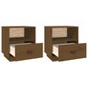 vidaXL Tables de chevet 2pcs Marron miel 40x34x45cm Bois de pin massif