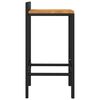 vidaXL Tabourets de bar lot de 4 noir résine tressée et bois d'acacia