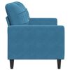 vidaXL Canap&eacute; &agrave; 2 places Bleu 140 cm Velours